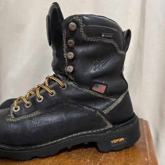 Danner Quarry USA Black Alloy Toe/MET Guard Waterproof Work Boot US 8 M 17323 7” main image 7